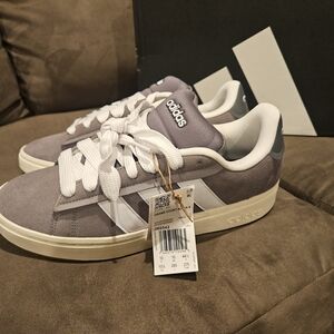 Adidas Gray and White Sneakers